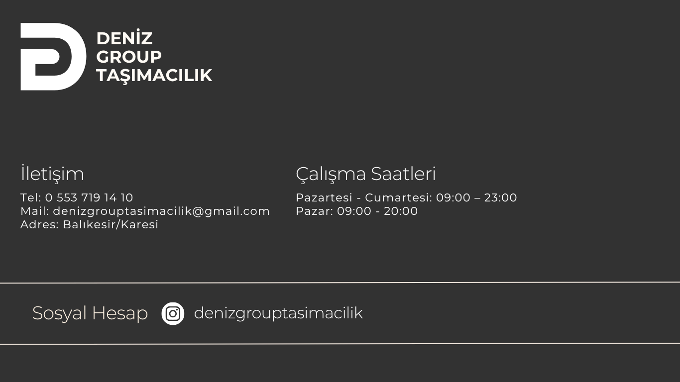 Deniz Group Taşımacılık iletişim bilgileri ve çalışma saatleri